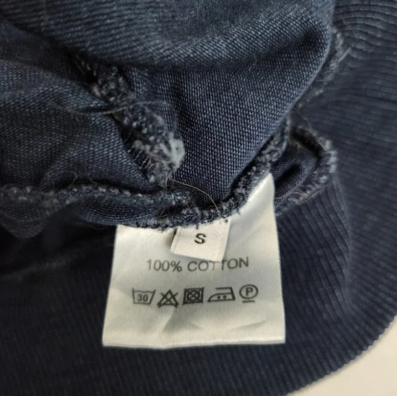 Celtic & Co blue crewneck sweatshirt garment dyed pockets S - Picture 8 of 11